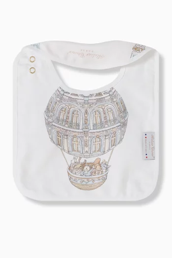 Chateau Choux Printed Bib in Satin
