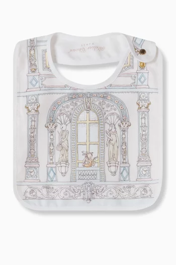 Chateau Choux Printed Bib in Satin