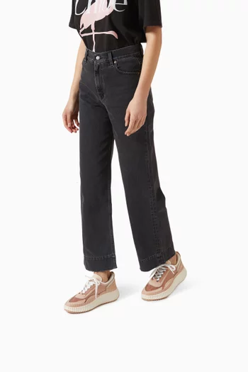 سنيكرز ناما أسفل الكاحل جلد وقماش شبكي