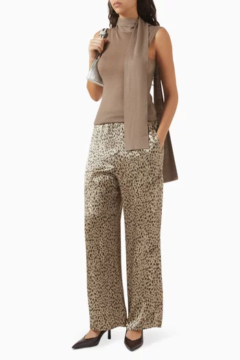 Scarf Knit Sweater in Tissue Cashmere