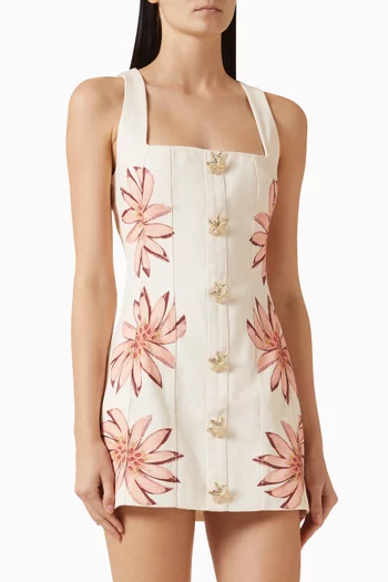 Dasia Mini Dress in Cotton Twill