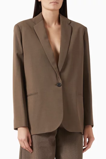 Single-breasted Blazer in Wool Blend