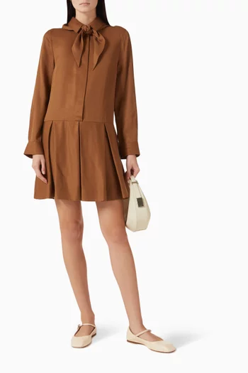 Scarf Drop-waist Mini Dress in Lyocell