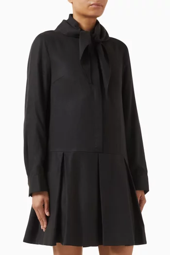 Scarf Drop-waist Mini Dress in Lyocell