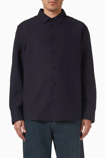 Relaxed Brushed Shirt in Cotton-blend