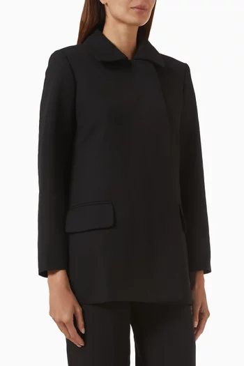 Tailored Jacket in Wool-blend Twill