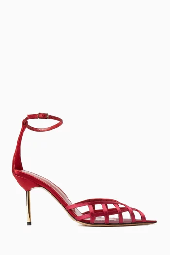 Lucille 85 Cage Pumps in Satin