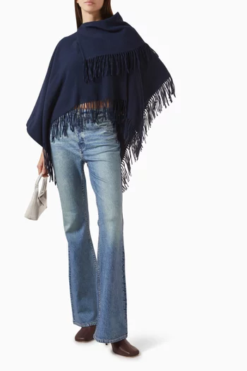 Darcey Cowl Poncho in Wool