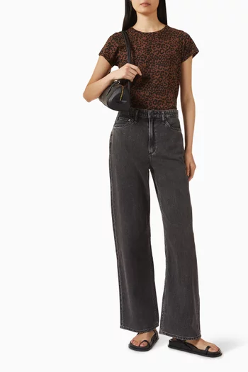 Leopard-print T-shirt in Cotton