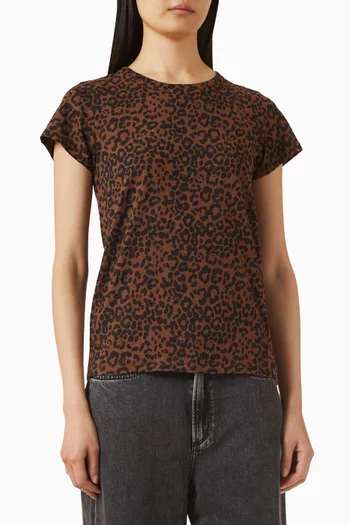 Leopard-print T-shirt in Cotton