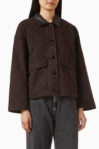 Natalia Leopard-print Jacket in Cotton
