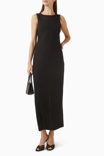 Natalia Boatneck Dress in Viscose Blend