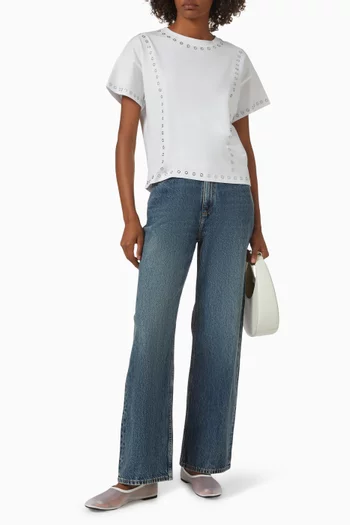 Kelly Embellished T-shirt in Cotton