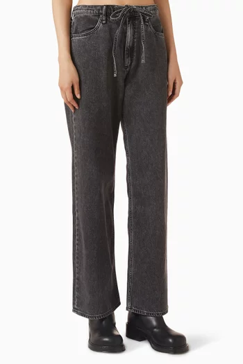 Phoebe Drawstring Pants in Denim