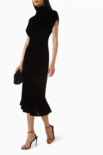 Alivia Midi Dress in Velvet