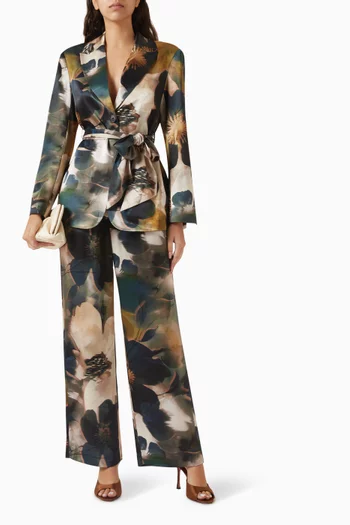 Liv Wrap Blazer in Satin