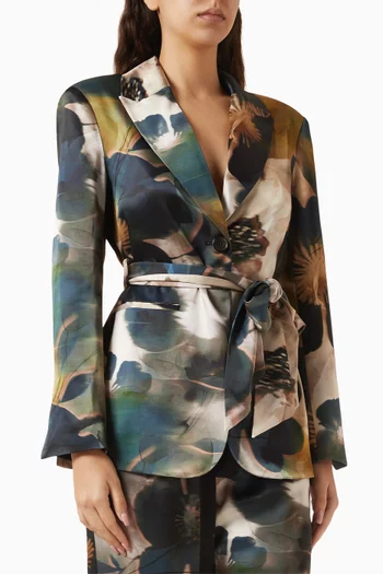Liv Wrap Blazer in Satin