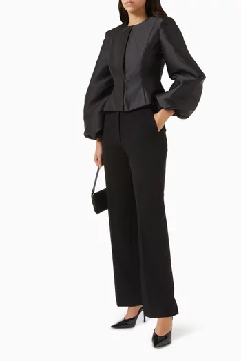 بلوزة فينديلا بأكمام منفوخة