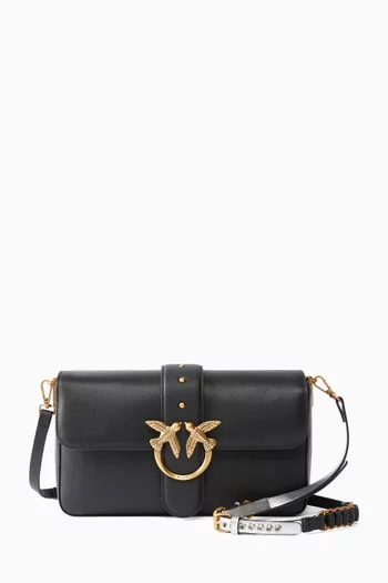 Medium Love One Slouchy Shoulder Bag in Leather