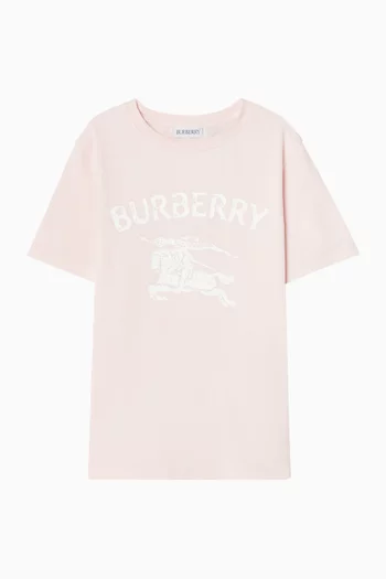 تي شيرت بشعار الفروسية قطن مطاطي