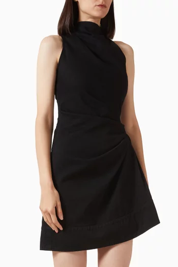 Asymmetric Mini Dress in Denim