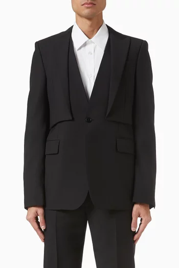 Trompe-l'œil Single-breasted Jacket