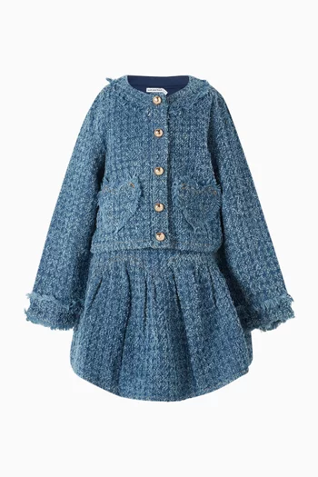 Textured Skirt in Denim