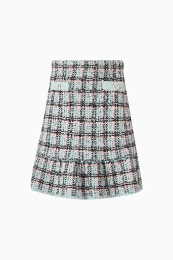 Textured Stripe Knit Skirt