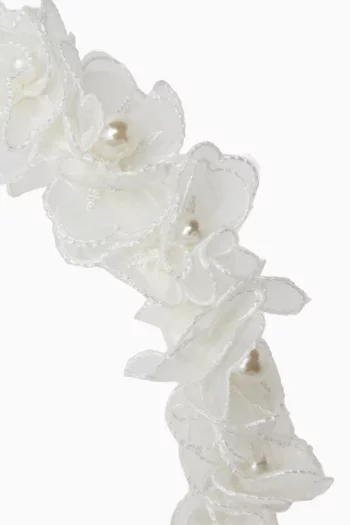 طوق رأس مزين بزهور 