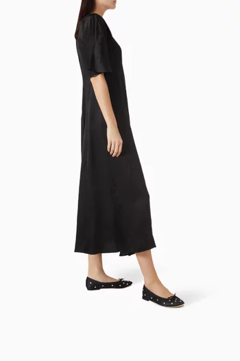 Cendrillon Crystal-embellished Ballet Flats in Satin