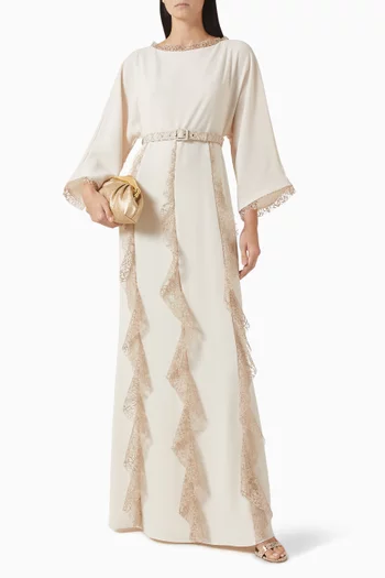 فستان كشكش بحزام