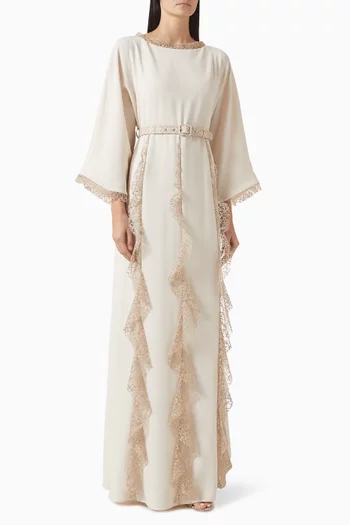 فستان كشكش بحزام