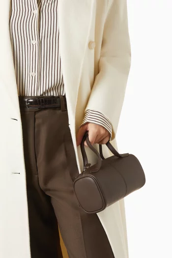 حقيبة جين بيد علوية جلد نباتي