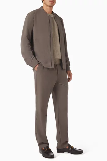 بنطال كومو بساق تضيق باتجاه الحافة تويل خفيف