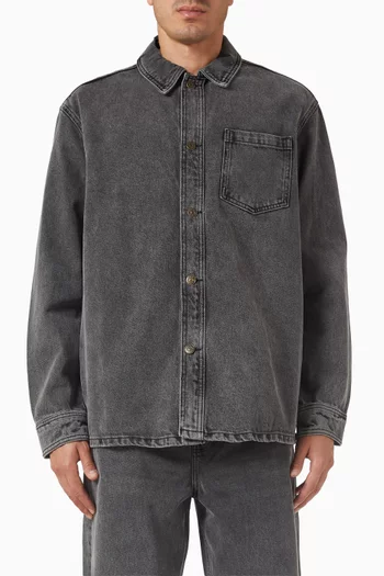 Loan Washed Overshirt in Denim