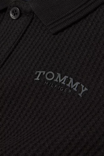 تي شيرت بولو بملمس بارز 