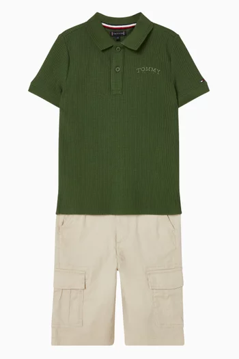 تي شيرت بولو بملمس بارز