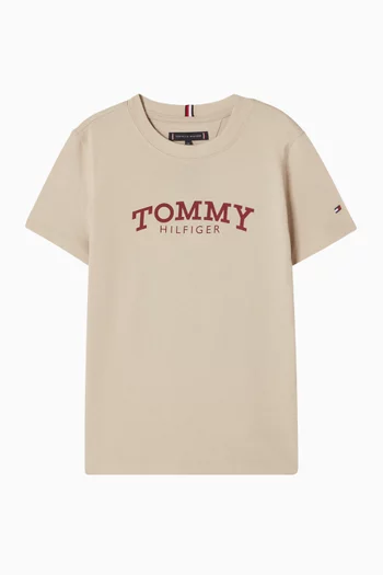 Monotype Print Graphic T-shirt in Cotton