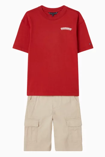 تي شيرت بطبعة ثلاثية الأبعاد قطن جيرسيه