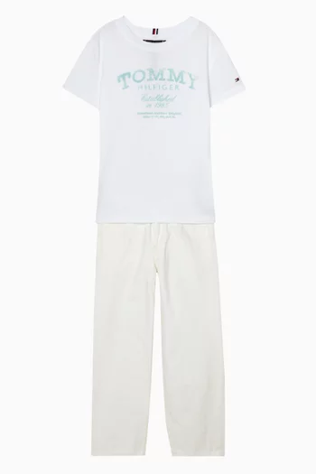 Faded Logo-print T-shirt in Cotton