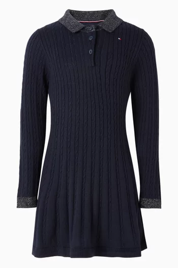 Sweater Dress in Cable-knit