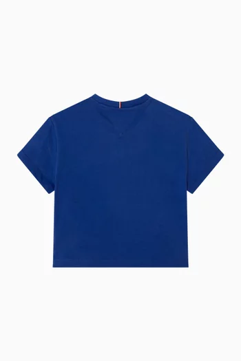 Heart Embroidered Logo T-shirt in Cotton