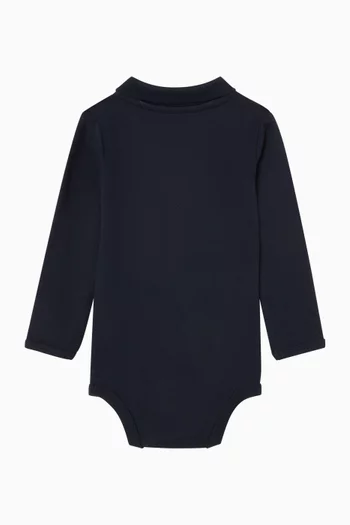 لباس قطعة واحدة بولو بشعار الماركة