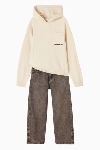 Logo Hoodie in Knitted Fabric