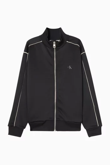 سويت شيرت بأشرطة بارزة قطن