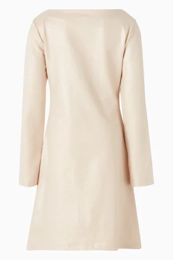 فستان واسع مغطى بالغليتر 