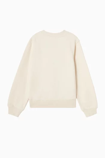 Glitter Logo Sweatshirt in Cotton