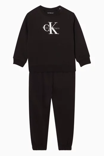 Monogram Tracksuit Set in Cotton