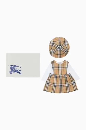 Check Gift Set in Cotton