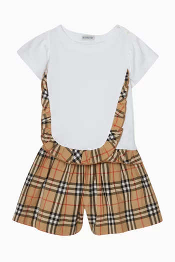 شورت بنقشة مربعات